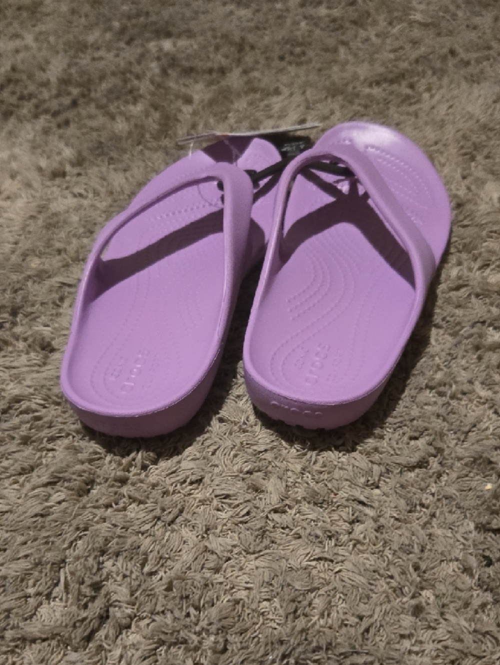 CROCS Lavender Purple Women's Flip Sandals - Picture 5 of 7